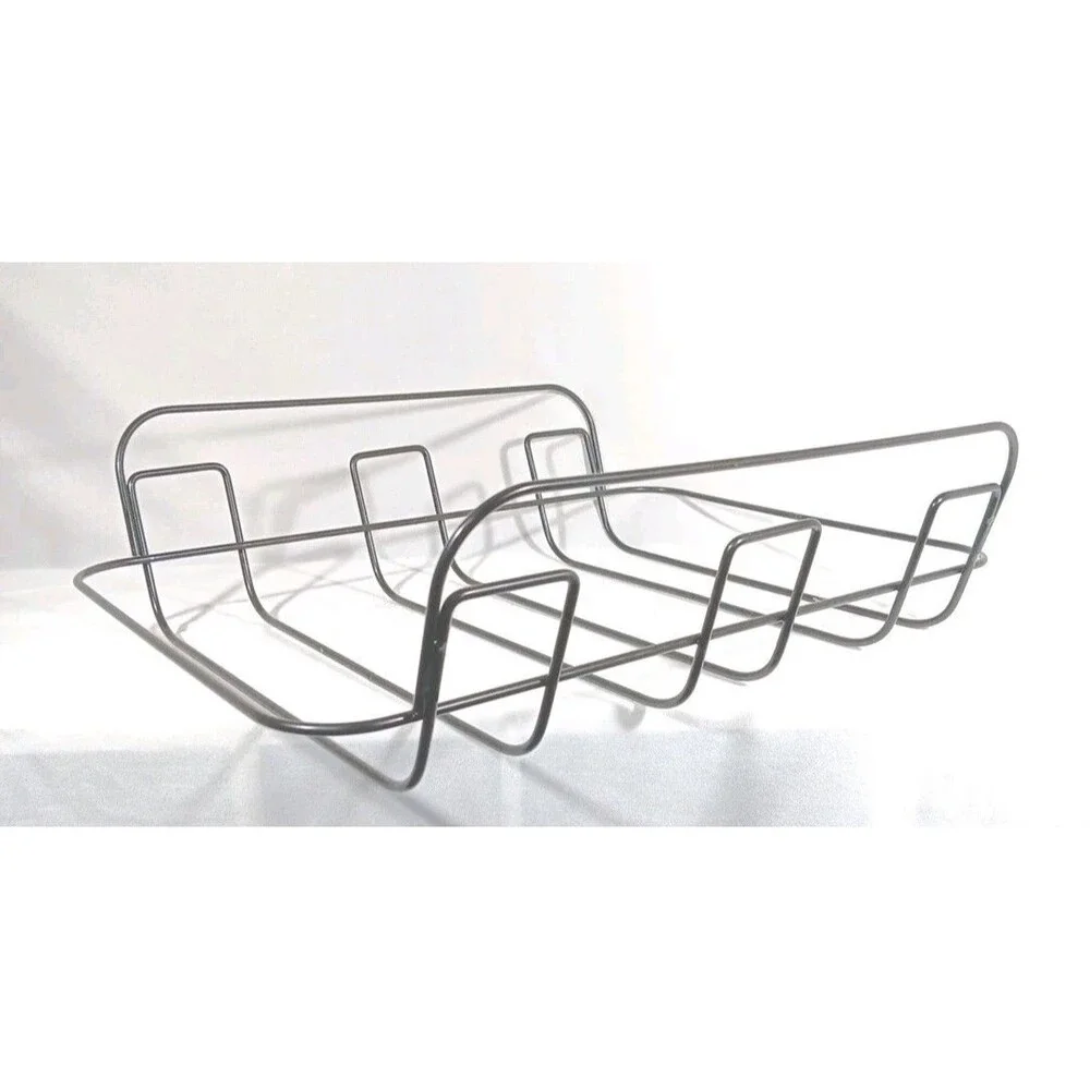 T-Fal Replacement 17x12 Black Powder Coated Non-Stick Roasting Rack